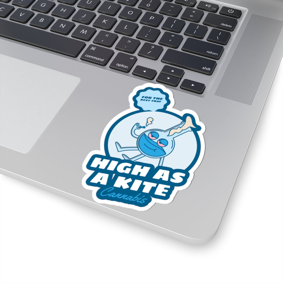 High As A Kite Cannabis Kiss-Cut Stickers - Fun and Playful Design for Stoners