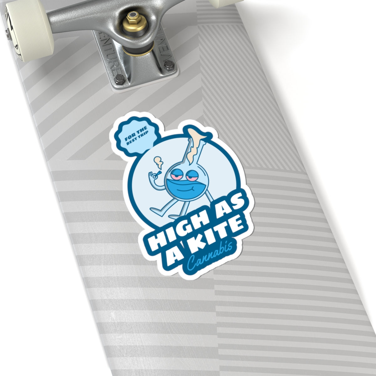 High As A Kite Cannabis Kiss-Cut Stickers - Fun and Playful Design for Stoners